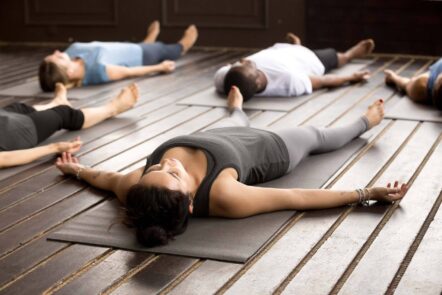 Yoga savasana stress anxiety