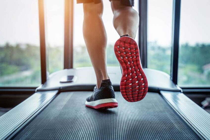 running on treadmill