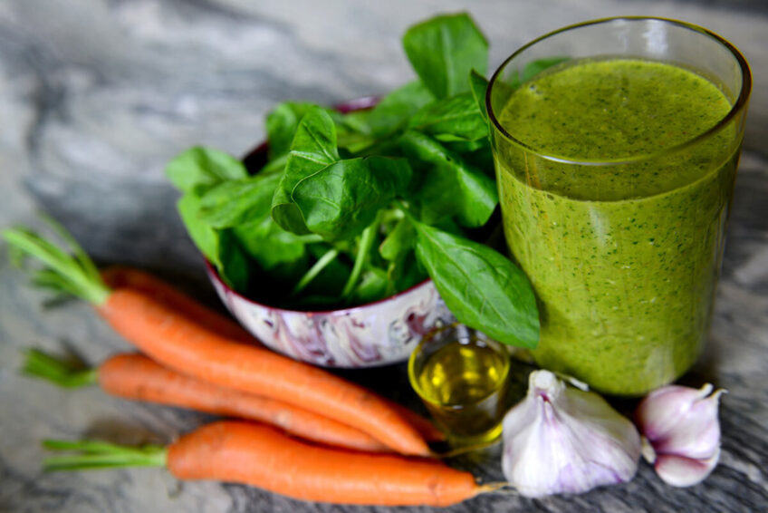 spinach carrot garlic juice recipe